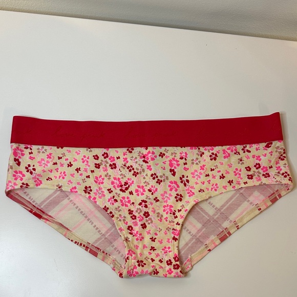 PINK Victoria's Secret Floral Panties - Red and Pink - Picture 1 of 4